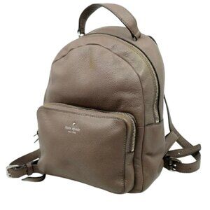 KATE SPADE~Larchomont Avenue Nicole~TAUPE GRAY PEBBLED LEATHER BACKPACK BAG